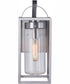 Neo 1-Light Outdoor Wall Lantern Satin Aluminum