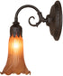 5.5" Wide Amber Tiffany Pond Lily Wall Sconce