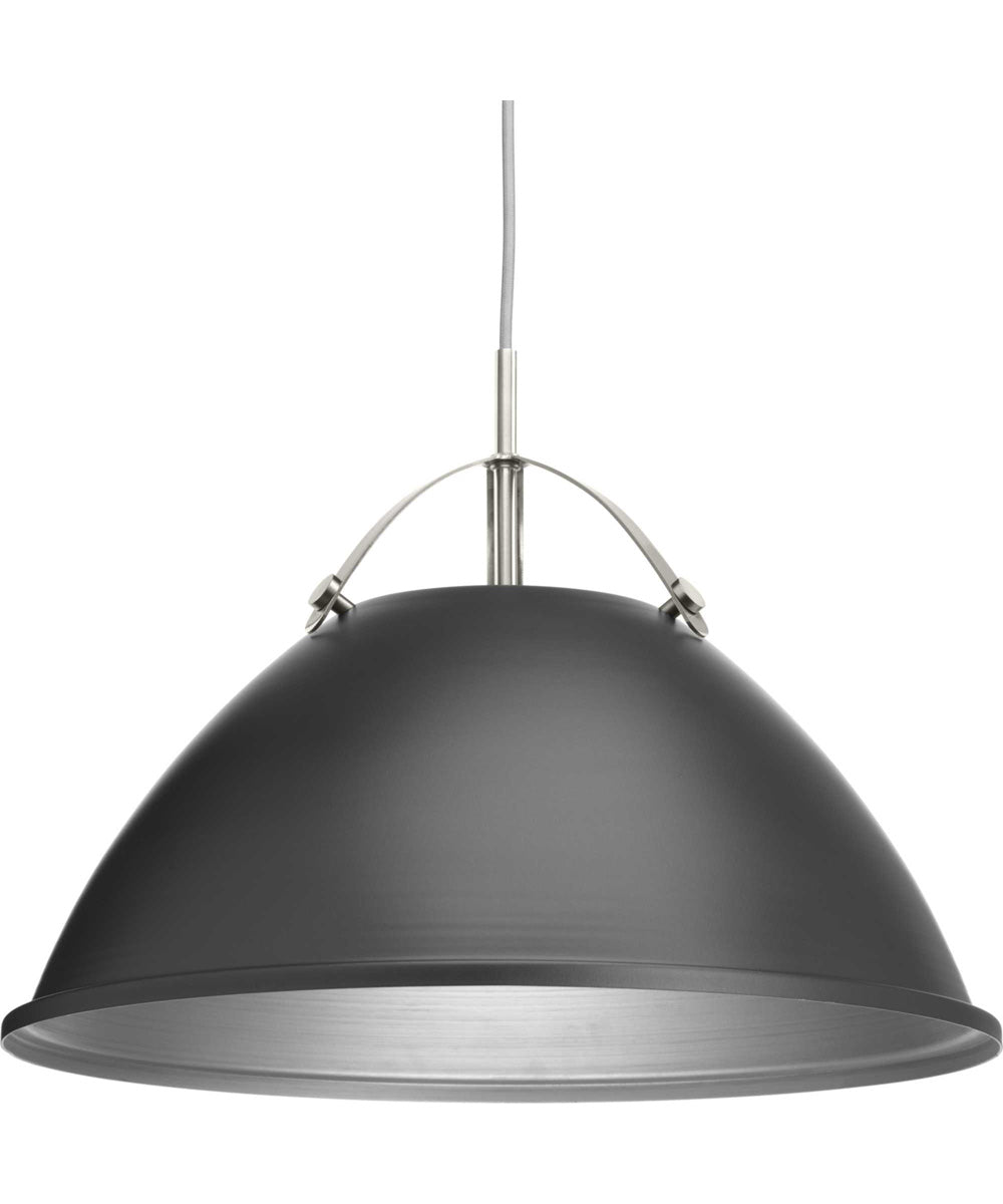 Tre 1-Light Metal Shade Coastal Pendant Light Graphite