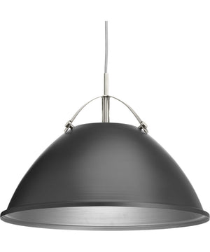 Tre 1-Light Metal Shade Coastal Pendant Light Graphite