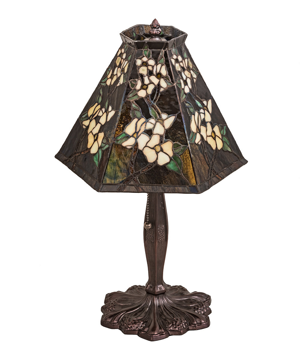 19"H Oriental Peony Accent Lamp