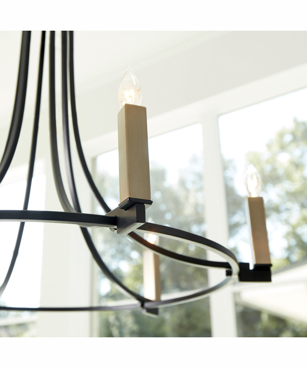 Olympus 6-light Chandelier Textured Black