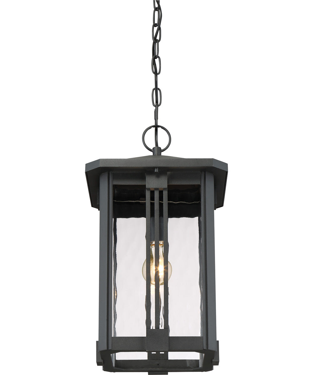 Everglade Large 1-light Outdoor Pendant Light Earth Black