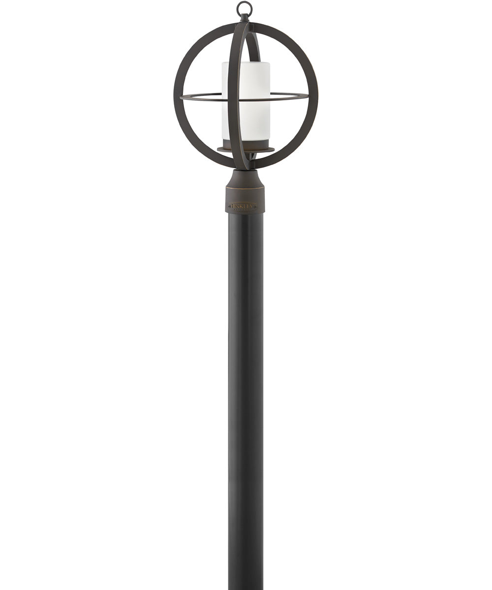 1-Light Medium Outdoor Post Top or Pier Mount Lantern in Oil Rubbed Bronze