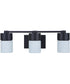 District 3-Light Bath Vanity Light Flat Black