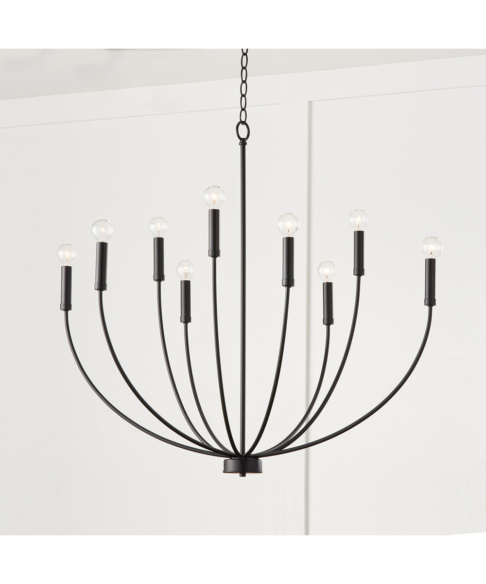 Ansley 9-Light Chandelier Matte Black