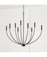 Ansley 9-Light Chandelier Matte Black