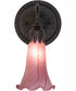 5.5" Wide Lavender Tiffany Pond Lily Wall Sconce