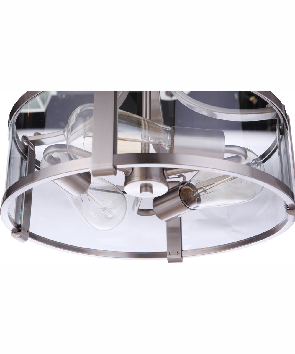 Elliot 3-Light Semi Flush Brushed Polished Nickel