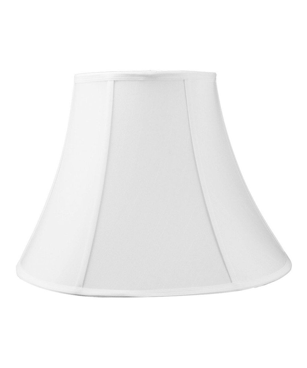 12"W x 9"H  SLIP UNO FITTER White Shantung Bell Lampshade