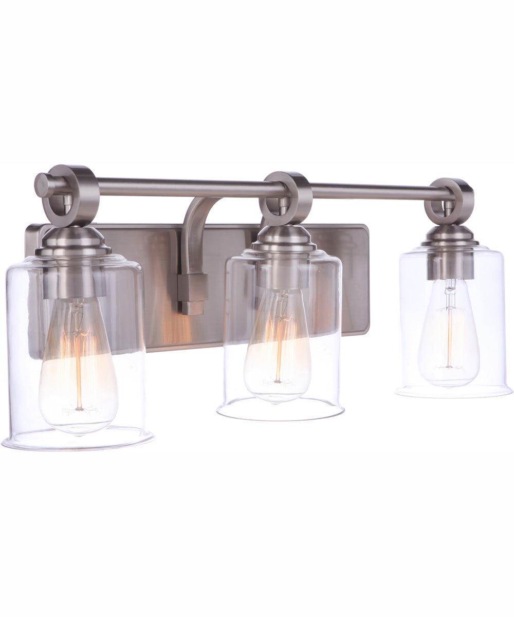 Romero 3-Light Vanity Brushed Polished Nickel