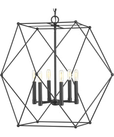 Spatial 6-Light Global Pendant Light Matte Black