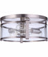 Elliot 3-Light Flush Mount Brushed Polished Nickel
