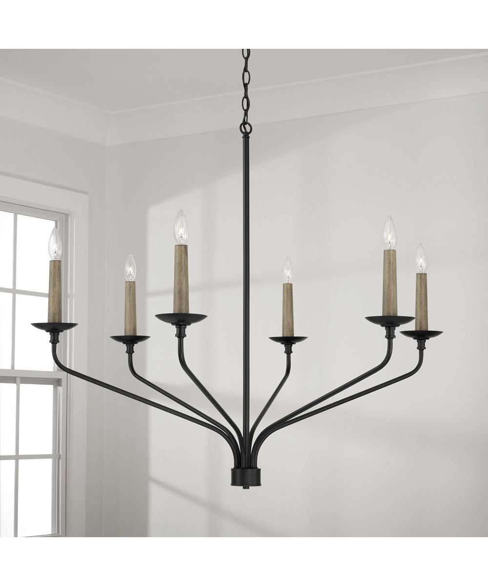 Wilder 6-Light Chandelier Matte Black