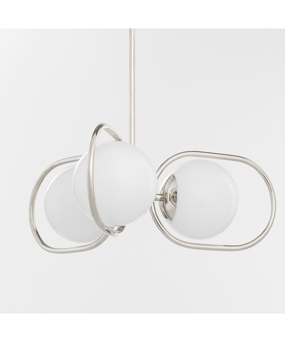 Belmont 3-light Chandelier Polished Nickel