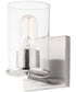 Sleek 1-Light Bath Vanity Satin Nickel