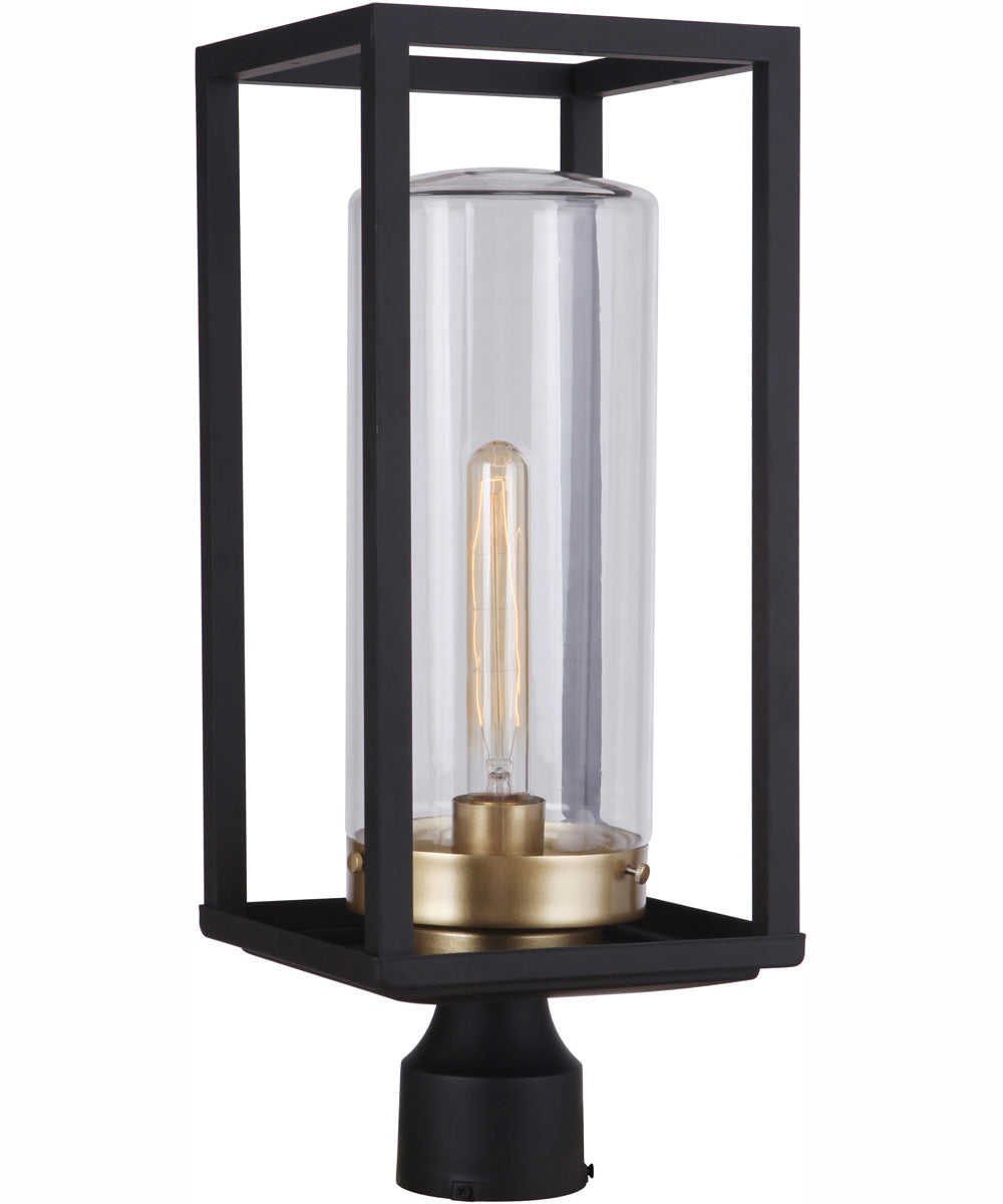 Neo 1-Light Outdoor Post Mount Midnight Satin Brass