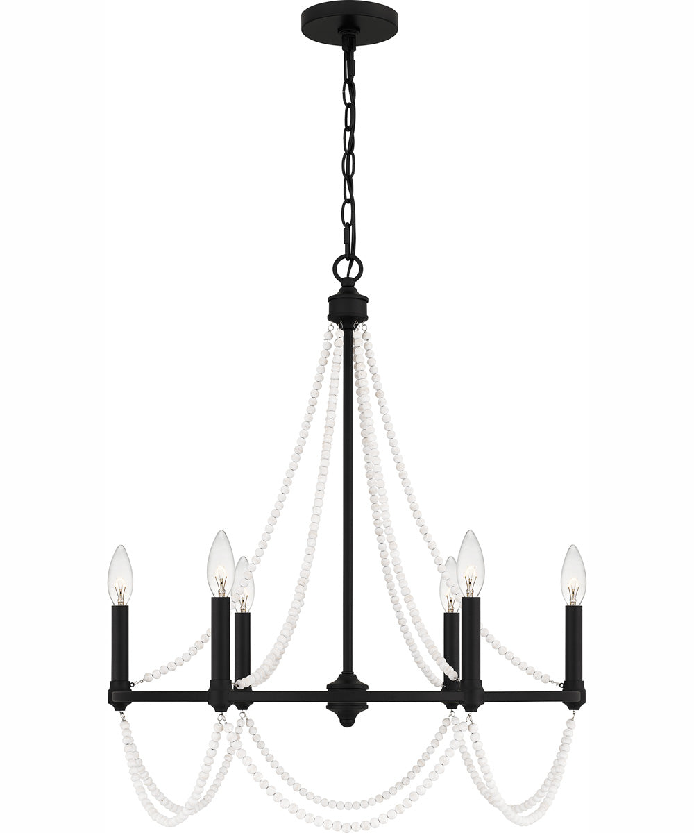 Brigitta 6-light Chandelier Matte Black