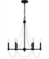 Brigitta 6-light Chandelier Matte Black