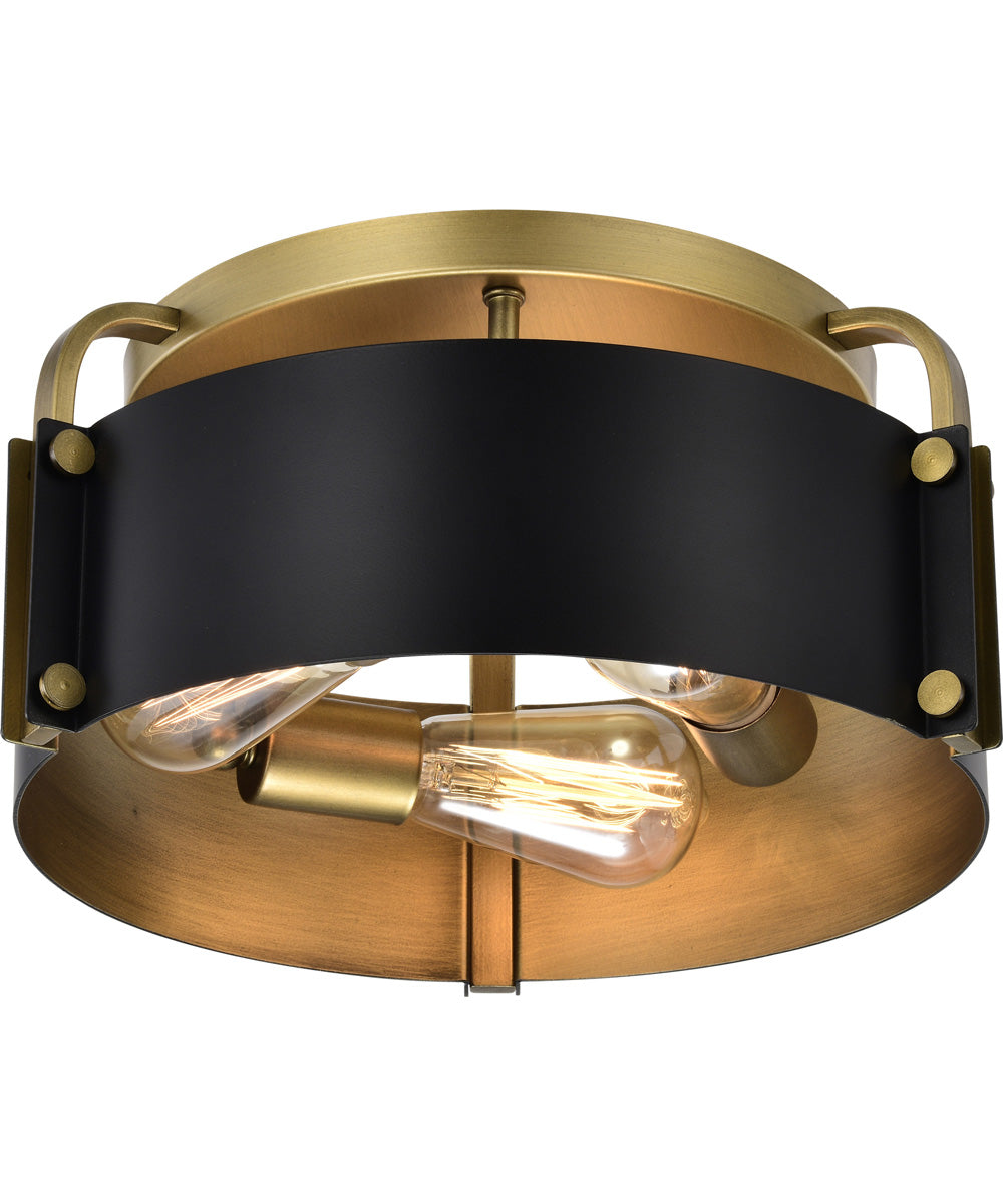 Altos 3-Light Close-to-Ceiling Matte Black