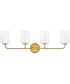 Kline 4-Light Vanity in Heritage Brass