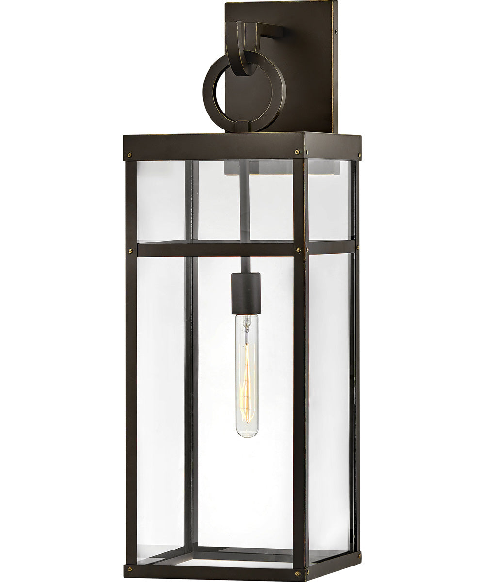 Porter 1-Light Extra Large Outdoor Wall Mount Lantern in Oil Rubbed Bronze
