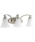 Joy 3-Light Etched Glass Traditional Bath Vanity Light Brushed Nickel