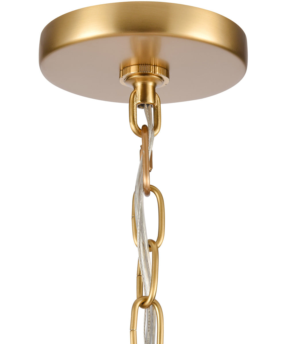 Abaca 32'' Wide 6-Light Chandelier - Brushed Gold