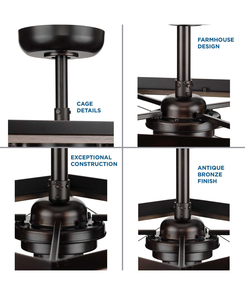 Briarwood 22" Indoor/Outdoor 3-Blade  Farmhouse Fandelier Antique Bronze