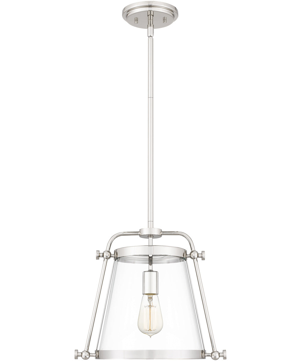 Cardiff Small 1-light Mini Pendant Polished Nickel