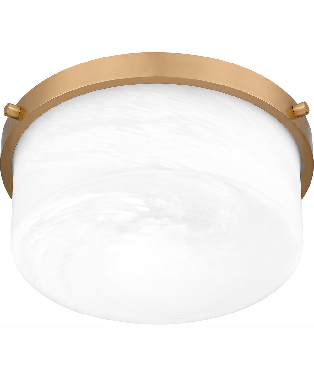Quoizel Flush Mount Small 2-light Flush Mount Aged Brass