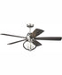 52" Reese 3-Light Ceiling Fan Polished Nickel