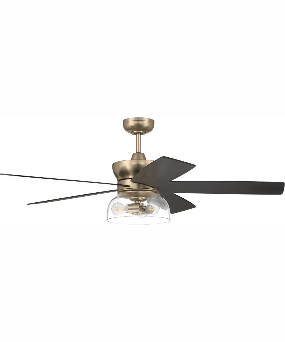 52" Gibson 3-Light Ceiling Fan Satin Brass