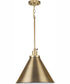 Hinton 1-Light Modern Farmhouse Pendant Vintage Brass