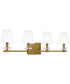 Kelsey Glen Extra Large 4-light Bath Light Weathered Brass