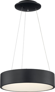18"W Orbit 1-Light LED Pendant Black