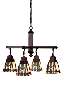 26"W Prairie Wheat 4 Light Chandelier