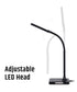 Brilli 21"H Charge Up Circadian LED Desk Lamp Black Finish with Touch Switch, Night Light on Base