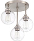 Glenda 3-Light Semi Flush Brushed Nickel