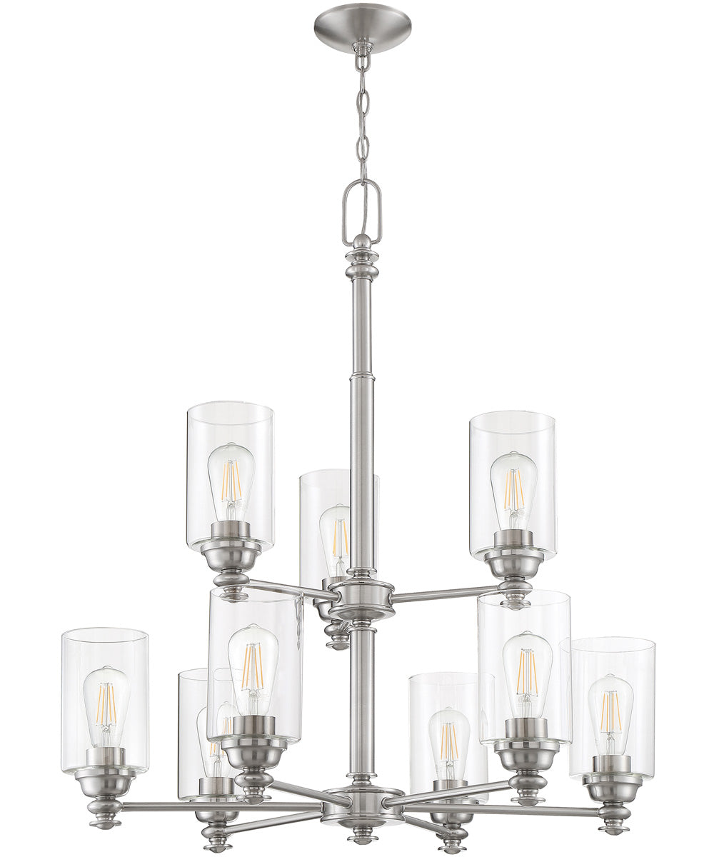 Dardyn 9-Light Chandelier Brushed Polished Nickel