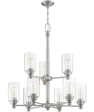 Dardyn 9-Light Chandelier Brushed Polished Nickel