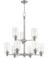Dardyn 9-Light Chandelier Brushed Polished Nickel