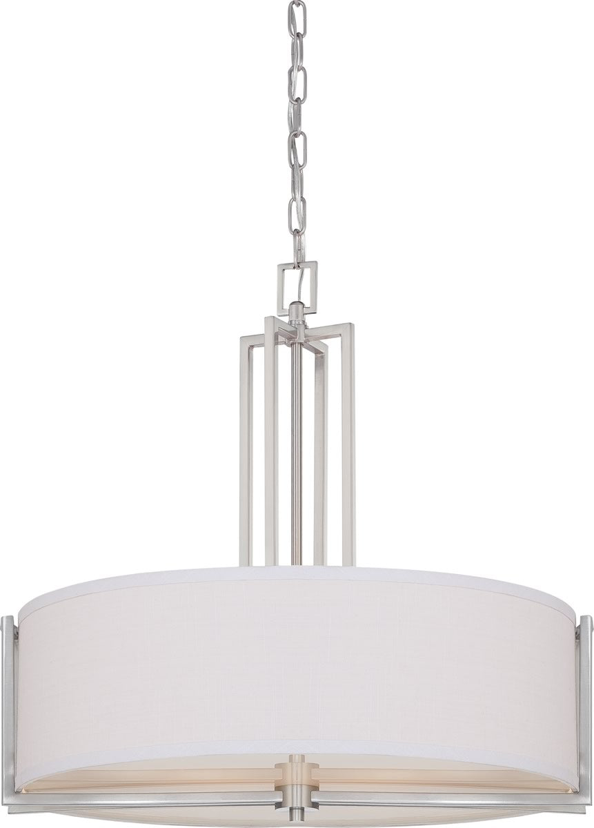 24"W Gemini 4-Light Chandelier Brushed Nickel