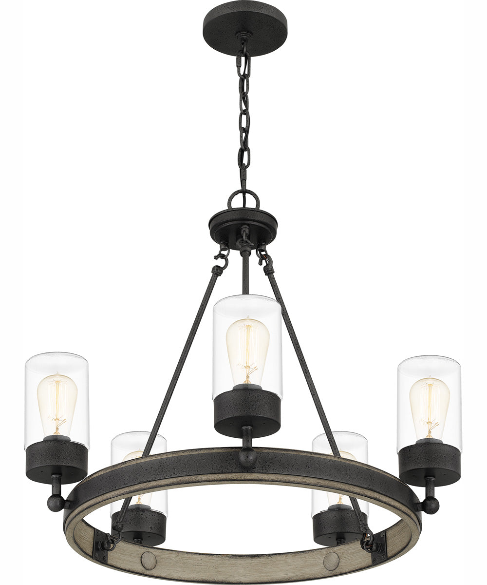 Kelleher 5-light Chandelier Distressed Iron
