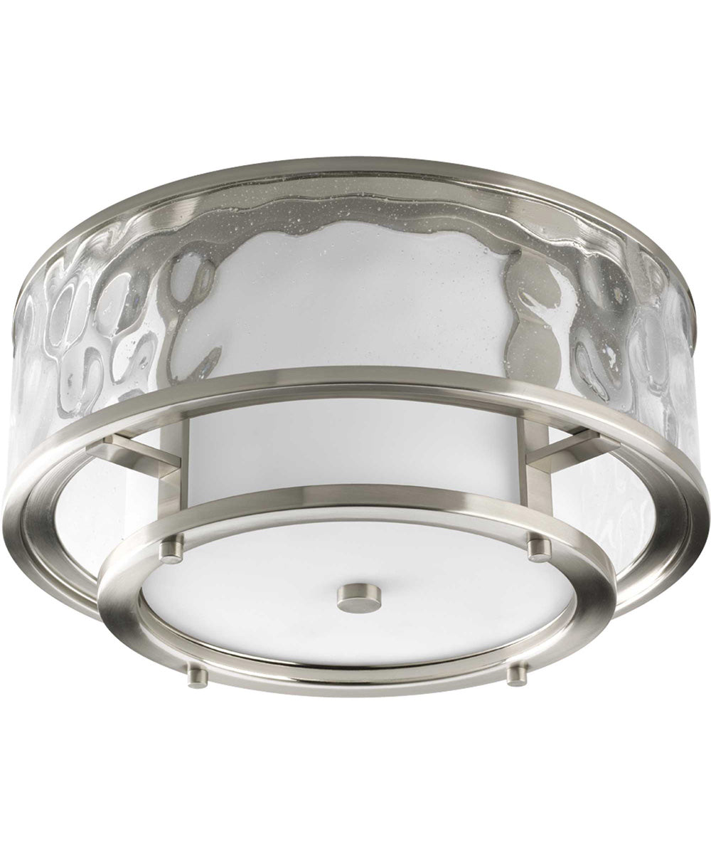 Bay Court 2-Light 15" Flush Mount Brushed Nickel