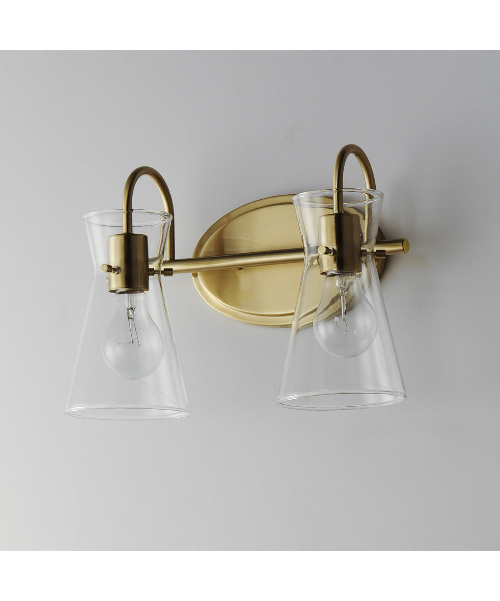 Ava 2-Light Bath Vanity Natural Aged Brass