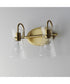 Ava 2-Light Bath Vanity Natural Aged Brass