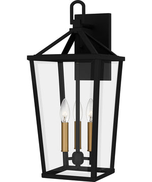 Hull Large 3-light Outdoor Wall Light  Coastal Armour Aluminum Matte Black