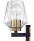 Avante Grand 3-Light Vanity Flat Black/Satin Brass