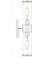 Quoizel Wood Small 2-light Wall Sconce Polished Nickel